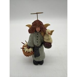 Williraye Studio Collectables Angel with Basket of Snowmen -‎ WW2229  - 1998